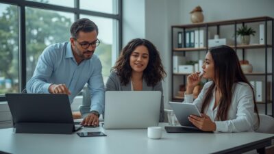 Малки бизнес професионалисти в офис