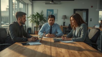 Екип в модерна офис среда