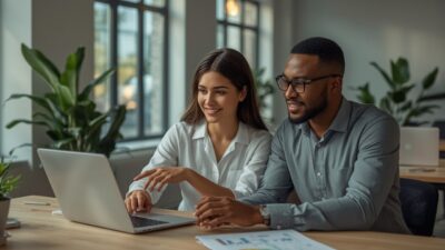 Двама предприемачи в офис