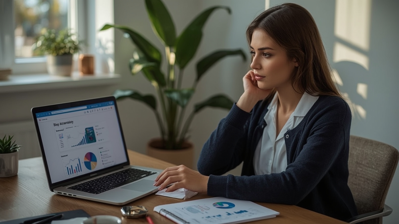 Жена с лаптоп на бюро